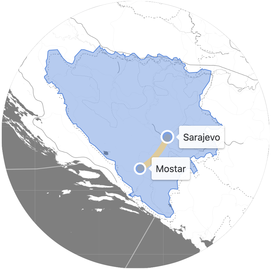 Bosnia Map Travel 